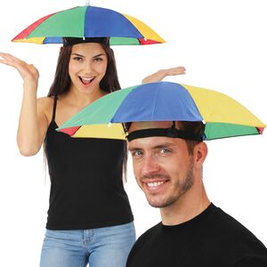 Regenschirm Hut Bunt Schirmm�tze Party Gag Fotobox JGA Fasching f�r Erwachsene
