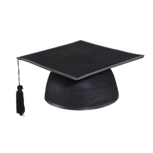 Einfacher Abi-Hut schwarz 59 cm Doktor-Hut Absolventen