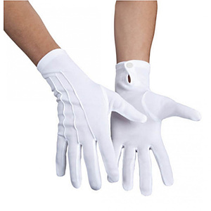 Handschuhe wei mit Druckknopf