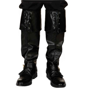 Gamaschen schwarz, Stiefelstulpen