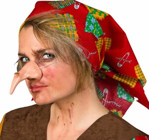 Hexennase mit Warze 9 cm lang Kost�m-Zubeh�r