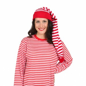 XXL-Zipfelm�tze mit roten und wei�en Streifen