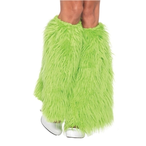 Fellstulpen neon-grn aus Plsch