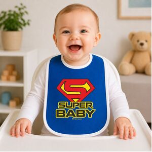 Baby L�tzchen Super Baby blau - Baumwolle 20 x 30 cm Geschenk