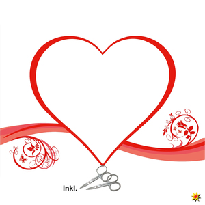 Herzlaken Herz mit Blumen zum Ausschneiden Hochzeitslaken