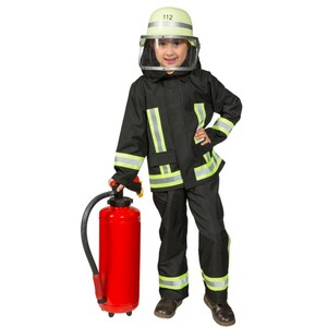 Feuerwehr Kostüm Samy für Kinder Uniform schwarz
