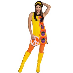 70er Jahre Kost�m Retro Disco Kleid f�r Damen