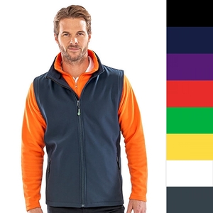 Mens Printable Softshell Bodywarmer with Recycled Fleece Inner