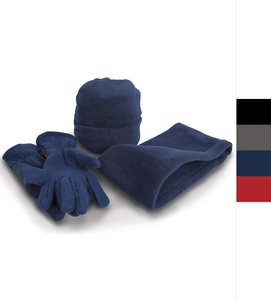 Result Accessory Set Mtze, Schal und Handschuh R040X Antipiiling Fleece NEU