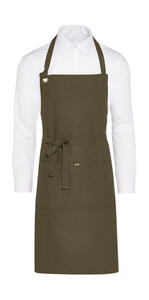 SG Accessories - BISTRO PROVENCE - Eyelet Bib Apron with Pocket JG16P-CA-Bib Damen Bistro Arbeitskleidung