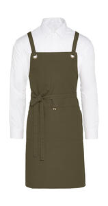 SG Accessories - BISTRO PROVENCE - Crossover Eyelets Bib Apron with Pocket JG16P-CA-CrossBib
