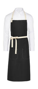 SG Accessories - BISTRO SANTORINI - Contrasted Bib Apron with Pocket JG17P-Bib Herren Bistro Arbeitskleidung