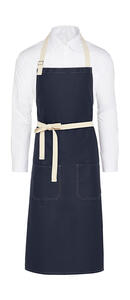 SG Accessories - BISTRO SANTORINI - Contrasted Bib Apron with Pocket JG17P-Bib Herren Bistro Arbeitskleidung