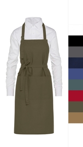 SG Accessories - BISTRO LISBON - Cotton Heavyweight Bib Apron with Pocket JG20P Herren Bistro Arbeitskleidung