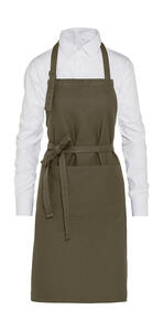SG Accessories - BISTRO LISBON - Organic Heavyweight Bib Apron with Pocket JG20P-OG Damen Herren Bistro Arbeitskleidung