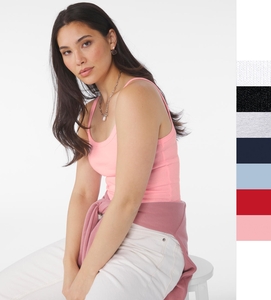 Bella+Canvas Womens Micro Rib Spaghetti Strap Tank 1012 Damen T-Shirt NEU