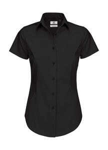 B&C Damen Popelin Bluse mit Elasthan-Anteil Black Tie SSL Women SWP24 NEU