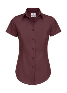 B&C Damen Popelin Bluse mit Elasthan-Anteil Black Tie SSL Women SWP24 NEU