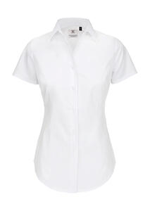 B&C Damen Popelin Bluse mit Elasthan-Anteil Black Tie SSL Women SWP24 NEU