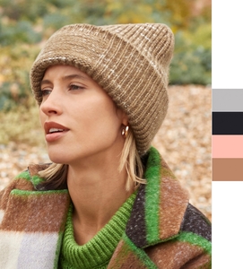 Chunky Knitted Patch Beanie