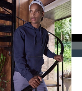 Pique Hoodie with Zipped Pocket