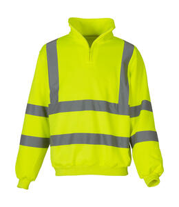 Yoko Sicherheitskleidung Hi Vis 1/4 Zip Sweatshirt Klasse 3 Reflektor HVK06 NEU