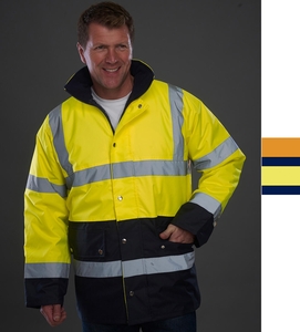 Yoko Herren 2 Tone Motorway Jacke versiegelte N�hte 3M Reflektor HVP302/3M NEU