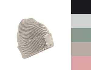 Kids Deep Cuffed Tonal Patch Beanie