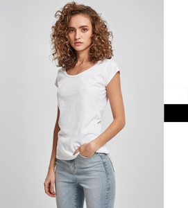 Build Your Brand Ladies Back Cut Tee BY035 Damen Kurzarm T-Shirt NEU