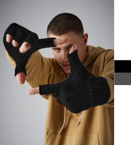 Beechfield Handschuhe Soft-Touch S/M - L/XL Fingerless Gloves B491 NEU