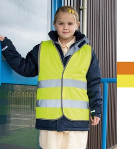 Result Kinder Sicherheitsweste Winter Schule Reflektor Core Safety R200J NEU