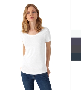 B&C Damen Slub T-Shirt Baumwolle organisch bedruckbar TW047 Slub /women NEU