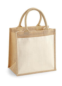 Westford Mill Cotton Pocket Jute Midi Tote W426 Tasche NEU