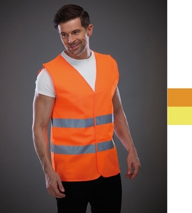 Yoko Fluo 2 Bands Sicherheitsweste Klettverschluss reflektierend HVW102 NEU