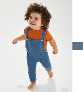 BabyBugz Baby Rocks Denim Latzhose Dungarees organic umettikettierbar BZ56 NEU