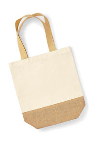 Westford Mill 13L hochwertige Jute Base Canvas Shopper Tragetasche 13LW450 NEU