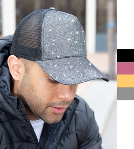 Result Herren Damen New York Sparkle Cap Klettverschluss Headwear RC090X NEU