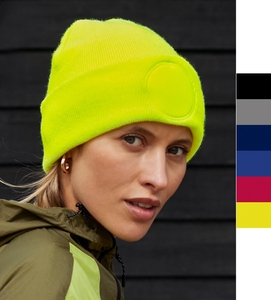 Beechfield Circular Patch Beanie bedruckbar veredelbar Soft Touch B446 NEU