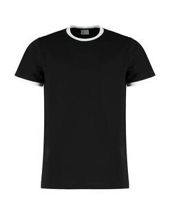 Kustom Kit Herren Fashion Fit Ringer Tee Kontrast Shirt ReLabel KK508 NEU