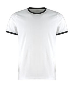 Kustom Kit Herren Fashion Fit Ringer Tee Kontrast Shirt ReLabel KK508 NEU