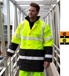 Result Safe-Guard Herren Core Motorway 2-Tone Safety Coat umettikettierbar R452X