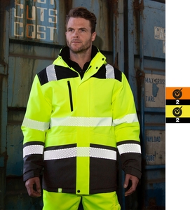 Result Safe-Guard Waterproof Softshell Safety Coat Reflektionsstreifen R475X