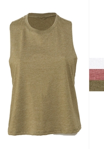 3er Pack Womens Racerback Cropped Tank