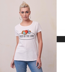 Fruit of the Loom Vintage Collection Ladies Vintage T Large Logo Print 011432A