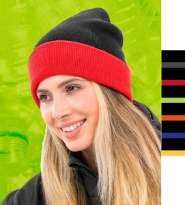 Result Genuine Recycled Recycled Black Compass Beanie RC930X