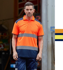 Yoko Fluo 2-Tone Herren Poloshirt Sicherheit Funktionsshirt Aircool HVJ220 NEU