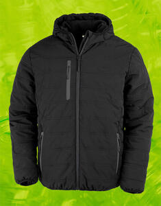 Result Genuine Recycled: Herren Black Compass Padded Winter Jacke R240X NEU