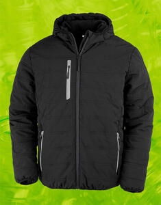 Result Genuine Recycled: Herren Black Compass Padded Winter Jacke R240X NEU