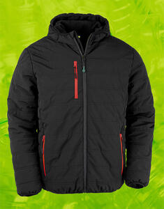 Result Genuine Recycled: Herren Black Compass Padded Winter Jacke R240X NEU