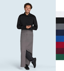 3er Pack BERLIN Long Bistro Apron with Vent and Pocket